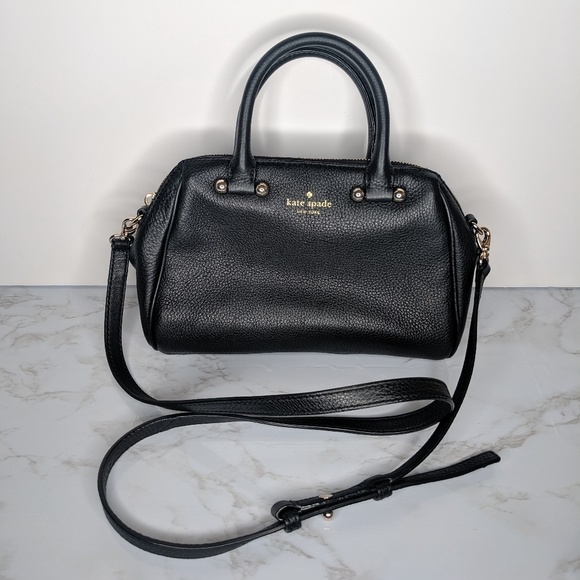 kate spade Handbags - Kate Spade Black Leather Crossbody Bag Top Handles